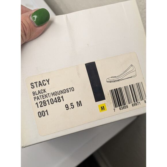 LIZ CLAIBORNE Women's Size 9.5 Stacy Black Patent Leather Houndstooth Loafers - Picture 10 of 10